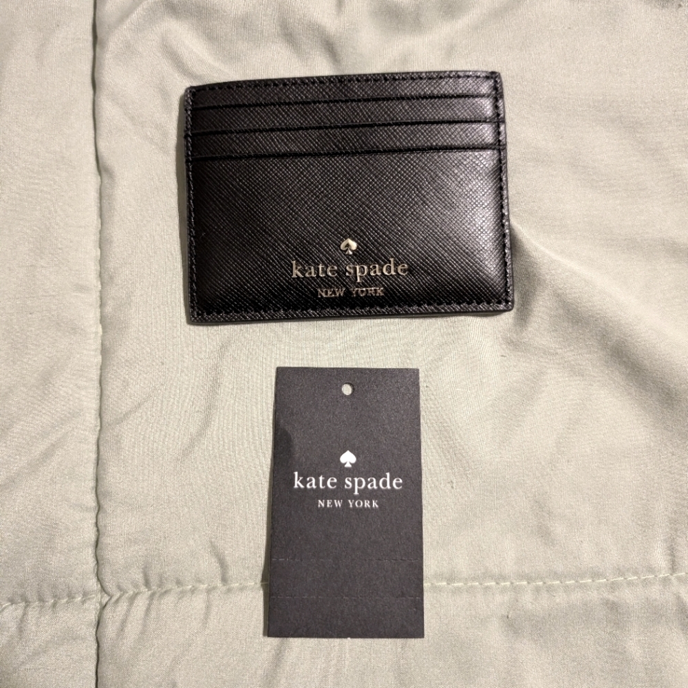 Kate Spade Black Leather Card Holder